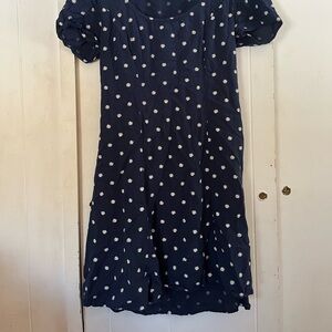 Old Navy Navy Blue Floral Midi Dress